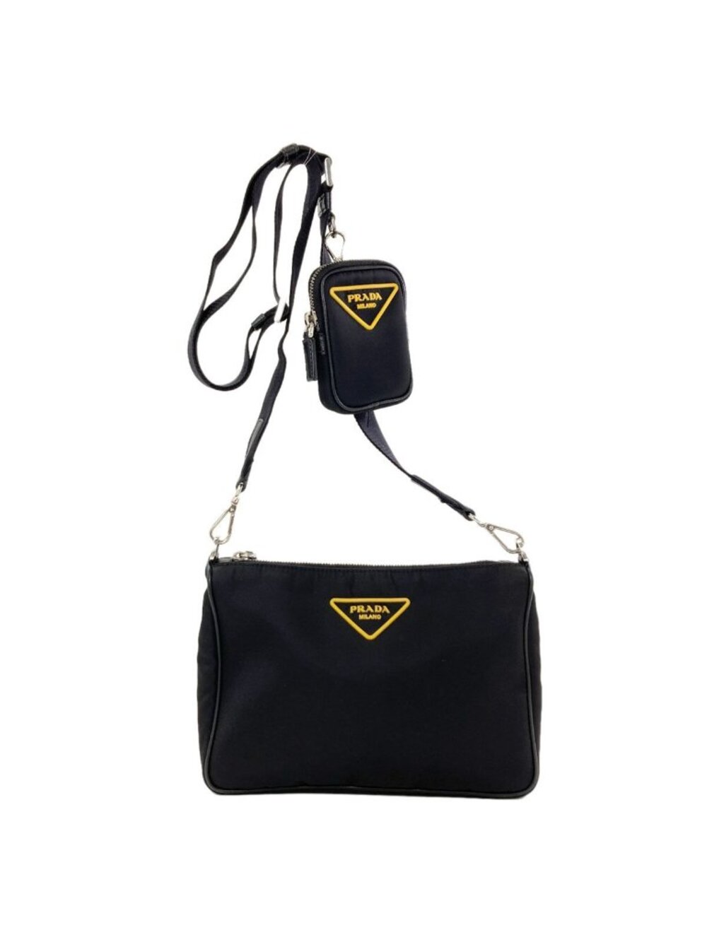 Prada Triangle Logo Shoulder Bag Nylon